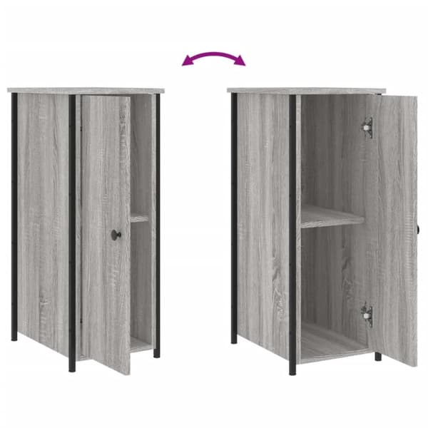 vidaXL Nattbord 2 stk grå sonoma 32x42x80 cm konstruert tre
