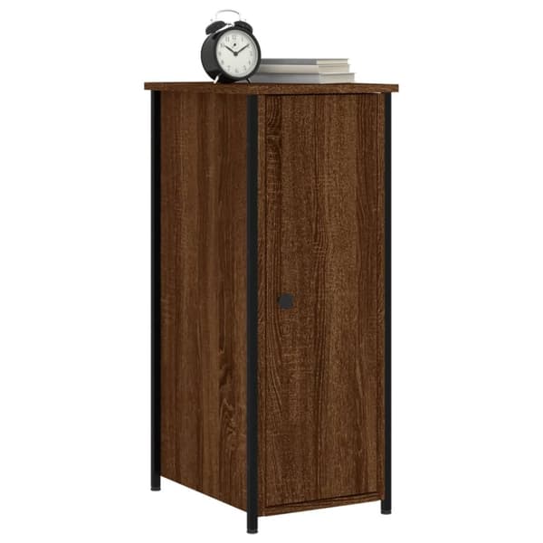 vidaXL Sängbord 2 st brun ek 32x42x80 cm konstruerat trä