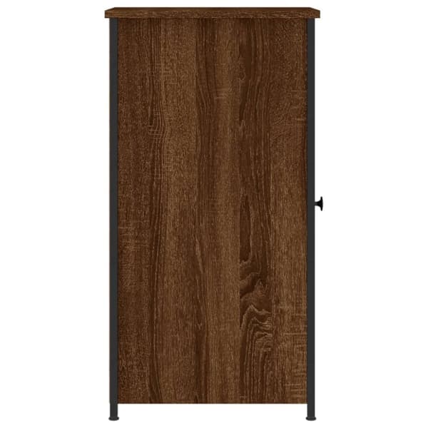 vidaXL Sängbord 2 st brun ek 32x42x80 cm konstruerat trä