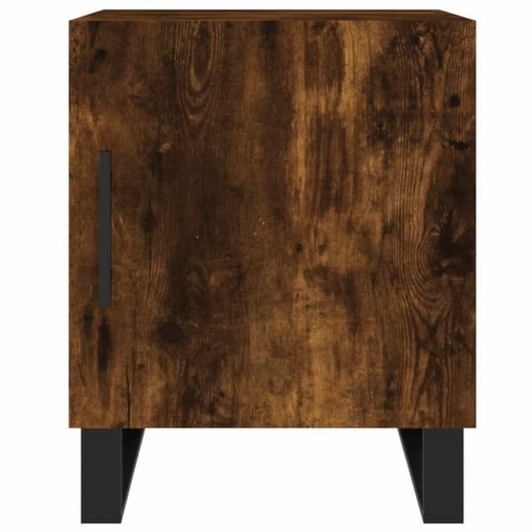 vidaXL Sängbord rökfärgad ek 40x40x50 cm konstruerat trä