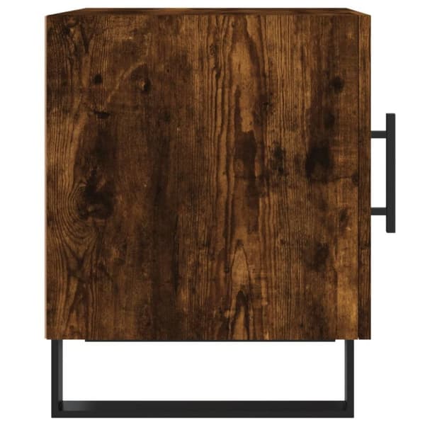vidaXL Sängbord rökfärgad ek 40x40x50 cm konstruerat trä