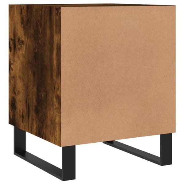 vidaXL Sängbord rökfärgad ek 40x40x50 cm konstruerat trä