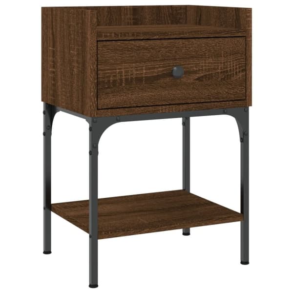vidaXL Yöpöydät 2 kpl ruskea tammi 40,5x31x60 cm tekninen puu