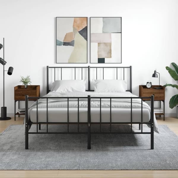 vidaXL Yöpöydät 2 kpl ruskea tammi 40,5x31x60 cm tekninen puu