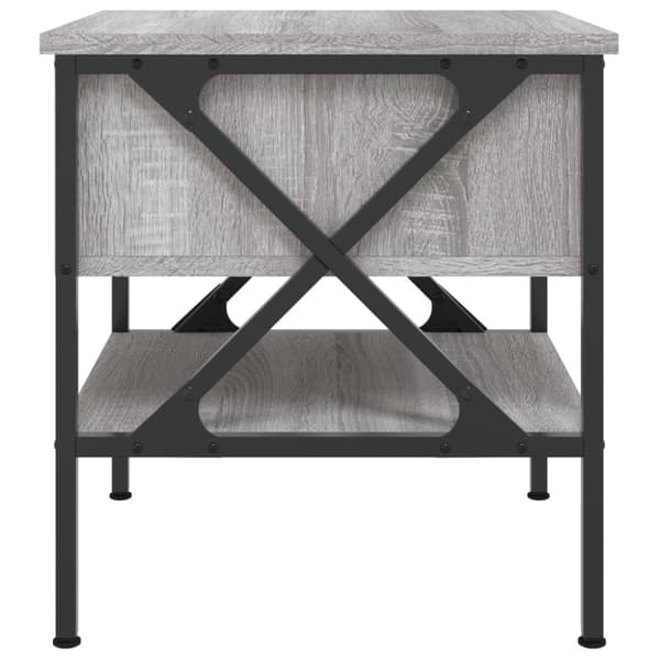 vidaXL sengeborde 2 stk. 40x42x45 cm konstrueret træ grå sonoma-eg