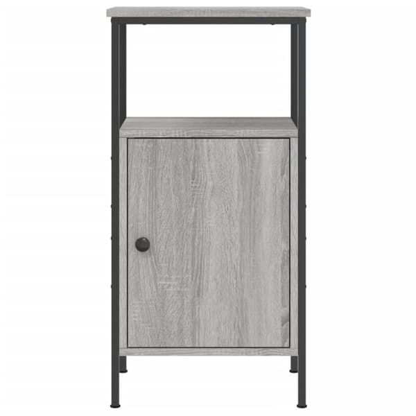 vidaXL sengeborde 2 stk. 41x31x80 cm konstrueret træ grå sonoma-eg