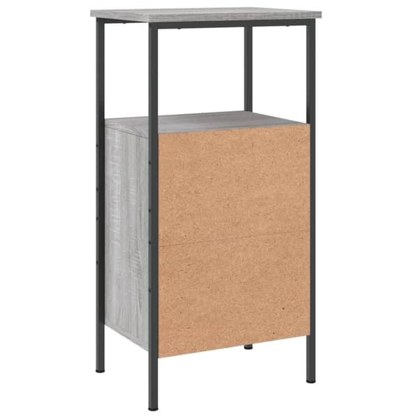 vidaXL sengeborde 2 stk. 41x31x80 cm konstrueret træ grå sonoma-eg