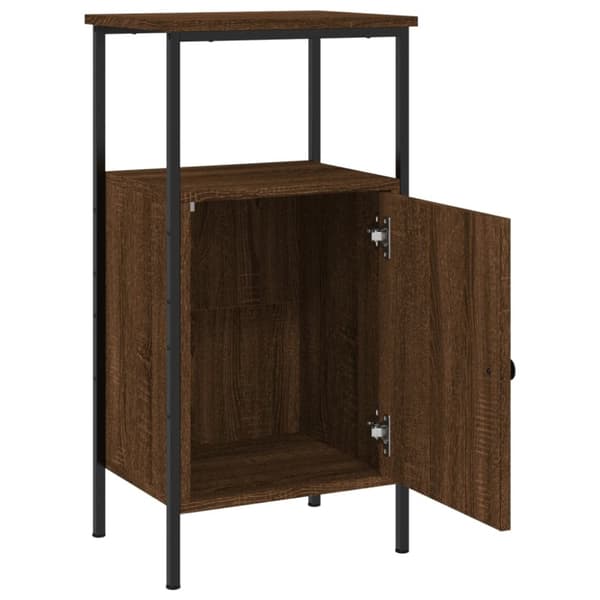 vidaXL sengeborde 2 stk. 41x31x80 cm konstrueret træ brunt egetræ