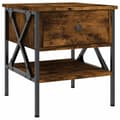 Miniatyrbillede 5 af 11: vidaXL sengeborde 2 stk. 40x42x45 cm konstrueret træ røget egetræ
