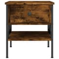 Miniatyrbillede 6 af 11: vidaXL sengeborde 2 stk. 40x42x45 cm konstrueret træ røget egetræ
