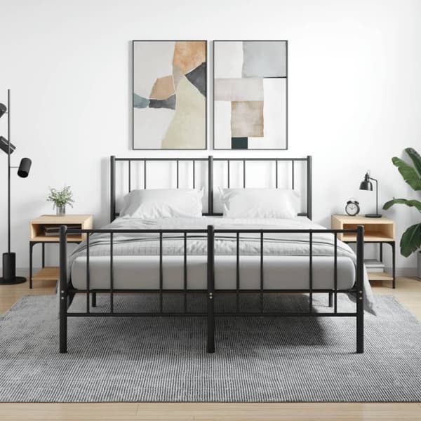 vidaXL Nattbord 2 stk sonoma eik 40x41x50 cm konstruert tre