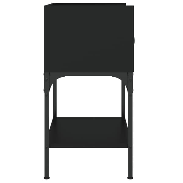 vidaXL Sängbord 2 st svart 40,5x31x60 cm konstruerat trä