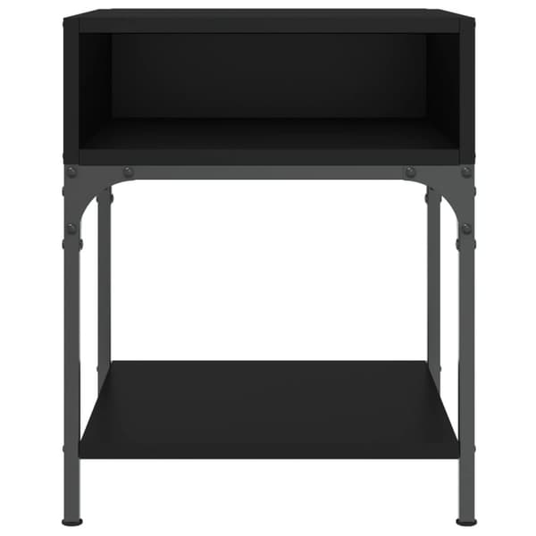 vidaXL sengeborde 2 stk. 40x41x50 cm konstrueret træ sort
