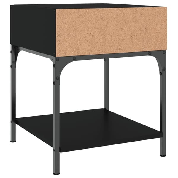 vidaXL sengeborde 2 stk. 40x41x50 cm konstrueret træ sort
