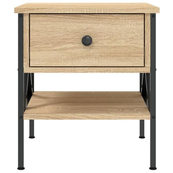 vidaXL Yöpöydät 2 kpl Sonoma-tammi 40x42x45 cm tekninen puu