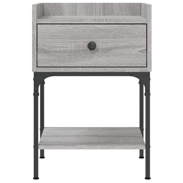 vidaXL Yöpöydät 2 kpl harmaa Sonoma 40,5x31x60 cm tekninen puu