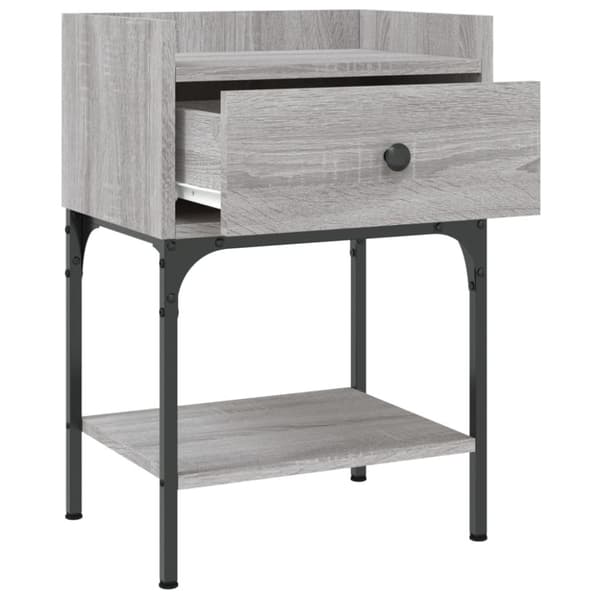 vidaXL Yöpöydät 2 kpl harmaa Sonoma 40,5x31x60 cm tekninen puu
