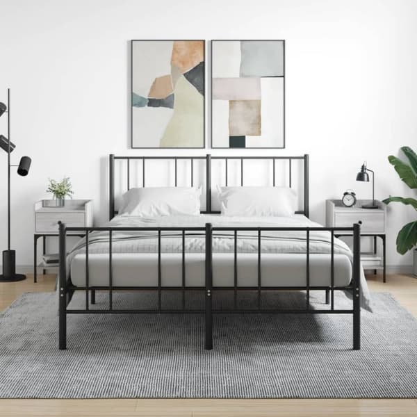 vidaXL Yöpöydät 2 kpl harmaa Sonoma 40,5x31x60 cm tekninen puu