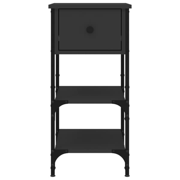 vidaXL sengeborde 2 stk. 34x36x70 cm konstrueret træ sort