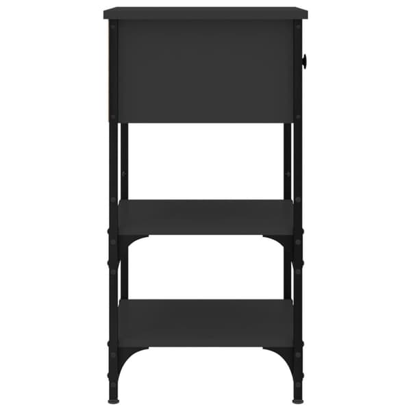 vidaXL sengeborde 2 stk. 34x36x70 cm konstrueret træ sort