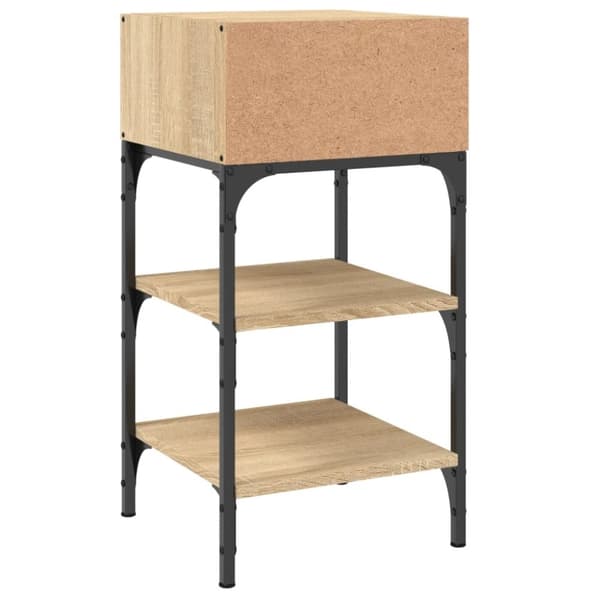 vidaXL Sängbord 2 st sonoma-ek 35x34,5x70 cm konstruerat trä