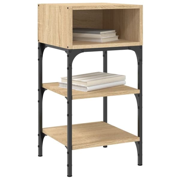 vidaXL Sängbord 2 st sonoma-ek 35x34,5x70 cm konstruerat trä