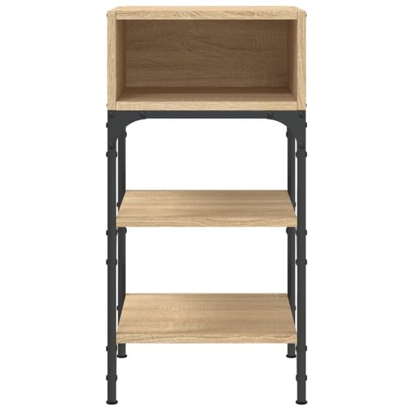 vidaXL sengeborde 2 stk. 35x34,5x70 cm konstrueret træ sonoma-eg