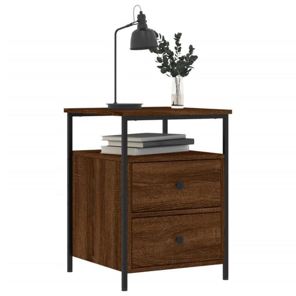 vidaXL Nattbord brun eik 44x45x60 cm konstruert tre