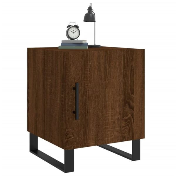 vidaXL Nattbord brun eik 40x40x50 cm konstruert tre
