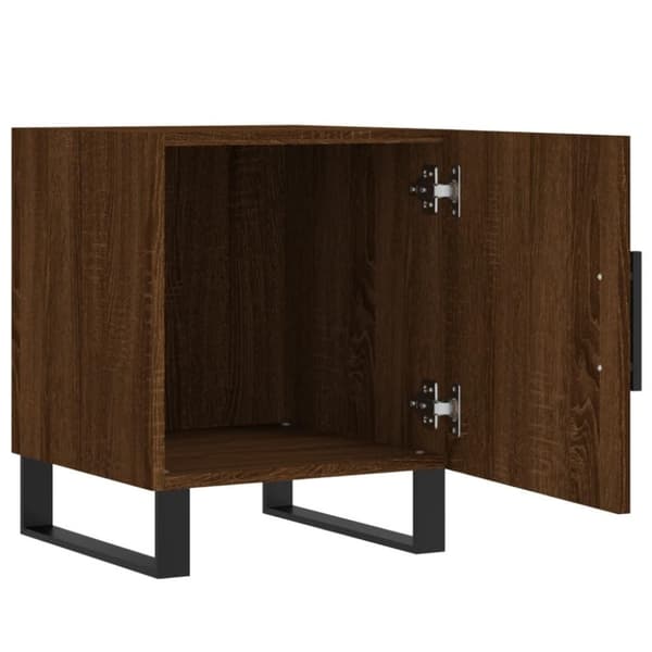 vidaXL Nattbord brun eik 40x40x50 cm konstruert tre