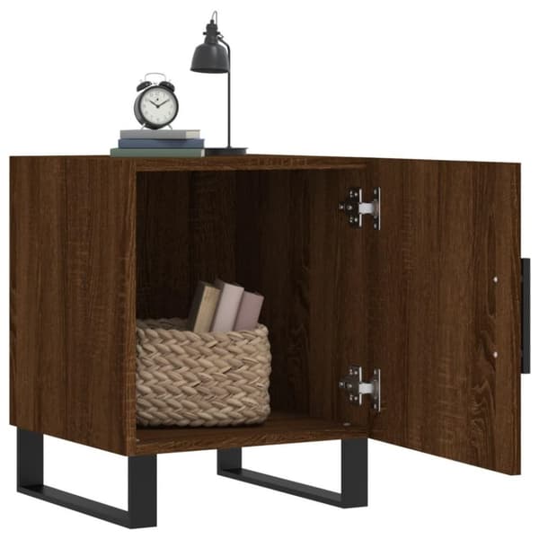 vidaXL Nattbord brun eik 40x40x50 cm konstruert tre