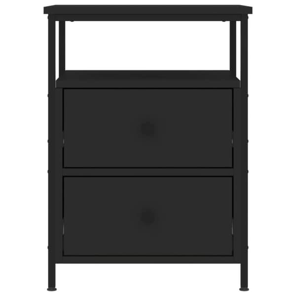 vidaXL Yöpöytä musta 44x45x60 cm tekninen puu