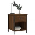 Miniatyrbilde 3 av 11: vidaXL Nattbord 2 stk brun eik 40x42x50 cm konstruert tre