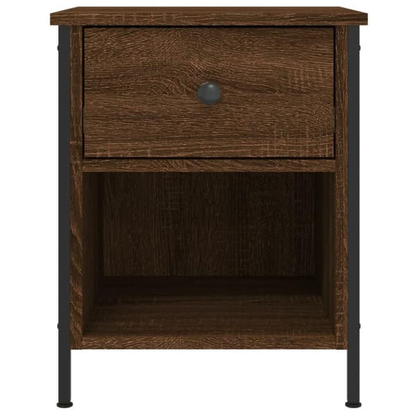 vidaXL Yöpöydät 2 kpl ruskea tammi 40x42x50 cm tekninen puu