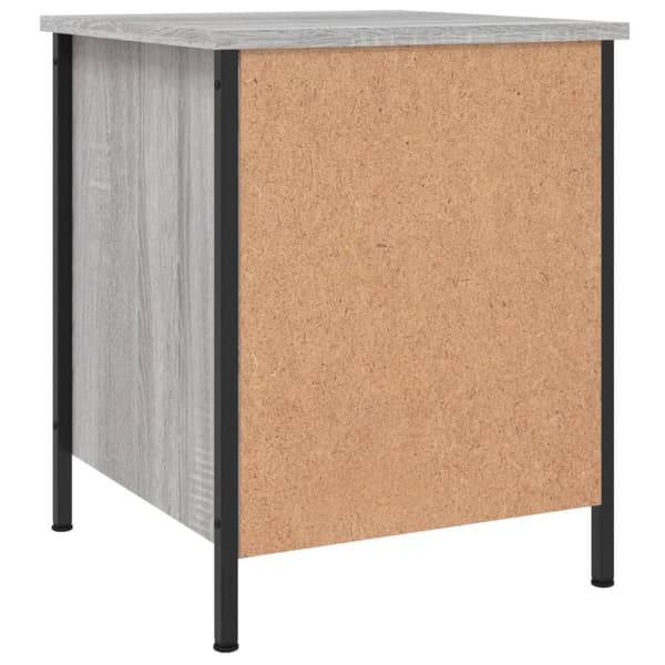 vidaXL sengeborde 2 stk. 40x42x50 cm konstrueret træ grå sonoma-eg