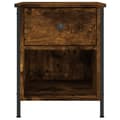 Miniatyrbillede 6 af 11: vidaXL sengeborde 2 stk. 40x42x50 cm konstrueret træ røget egetræ
