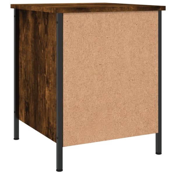 vidaXL sengeborde 2 stk. 40x42x50 cm konstrueret træ røget egetræ