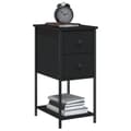 Miniatyrbilde 3 av 11: vidaXL Nattbord 2 stk svart 32x42x70 cm konstruert tre