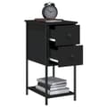 Miniatyrbilde 4 av 11: vidaXL Nattbord 2 stk svart 32x42x70 cm konstruert tre