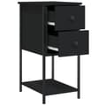 Miniatyrbilde 5 av 11: vidaXL Nattbord 2 stk svart 32x42x70 cm konstruert tre