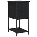 Miniatyrbilde 2 av 11: vidaXL Nattbord 2 stk svart 32x42x70 cm konstruert tre