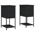 Miniatyrbilde 1 av 11: vidaXL Nattbord 2 stk svart 32x42x70 cm konstruert tre