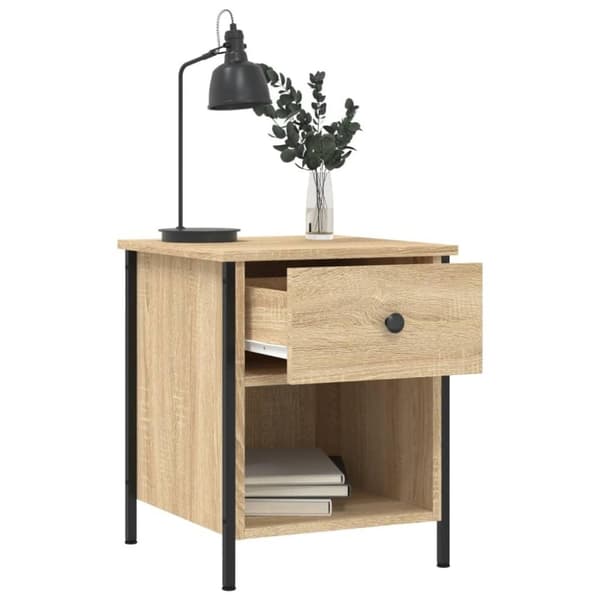 vidaXL Yöpöydät 2 kpl Sonoma-tammi 40x42x50 cm tekninen puu