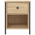Pikkukuva 6 / 11: vidaXL Yöpöydät 2 kpl Sonoma-tammi 40x42x50 cm tekninen puu