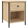 Pikkukuva 2 / 11: vidaXL Yöpöydät 2 kpl Sonoma-tammi 40x42x50 cm tekninen puu