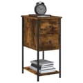 Miniatyrbilde 3 av 11: vidaXL Nattbord 2 stk røkt eik 32x42x70 cm konstruert tre