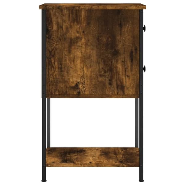 vidaXL Nattbord 2 stk røkt eik 32x42x70 cm konstruert tre