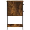 Miniatyrbilde 7 av 11: vidaXL Nattbord 2 stk røkt eik 32x42x70 cm konstruert tre
