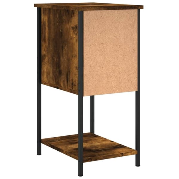 vidaXL Nattbord 2 stk røkt eik 32x42x70 cm konstruert tre
