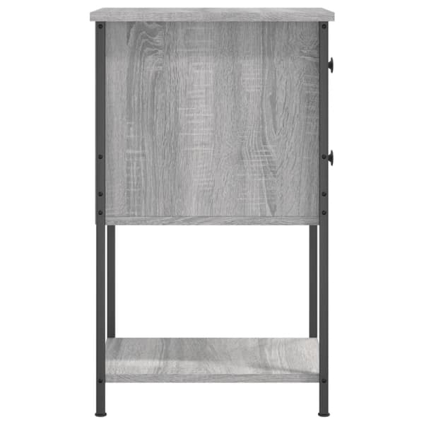 vidaXL sengeborde 2 stk. 32x42x70 cm konstrueret træ grå sonoma-eg